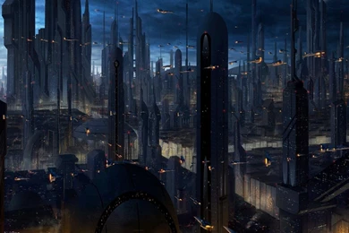 Coruscant Star Wars Artwork Buildings Cityscapes Wallpapers