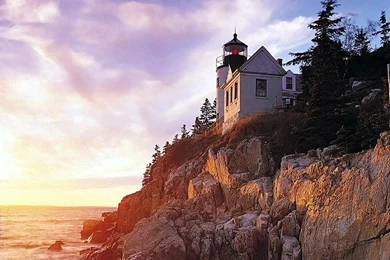 Bass Harbor Lighthouse Nature Wallpapers Image Featuring Beaches ...