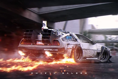 Download Wallpapers Delorean, Dmc 12, Silvery, Rear, Back To The ...