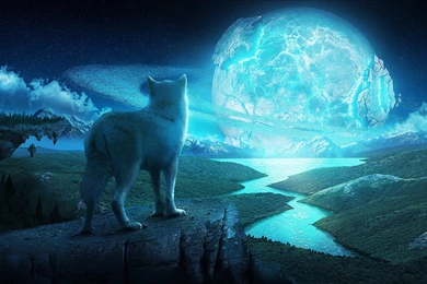 Wolf Moon Awesome Wallpapers