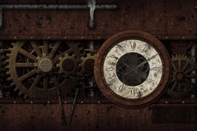 Wallpaper: Abstract, Clock, Time, Wheel Gears, Vintage, Old, Dark ...
