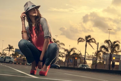 Female Wallpapers Cap, Fashion, Girl, Model 2560x1600 Jootix ...