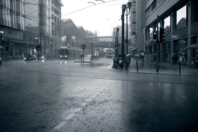 Blue Rainy Day Wallpaper Backgrounds Theme Desktop