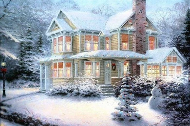 Thomas Kinkade Christmas Wallpapers 2015 Grasscloth Wallpapers