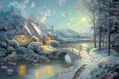 Thomas Kinkade Winter Wallpapers Free