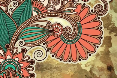 Floral Patterns With Grunge Backgrounds Vector 01 Vector ...