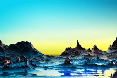 A Cold Bluish Landscape Mac Wallpapers Download