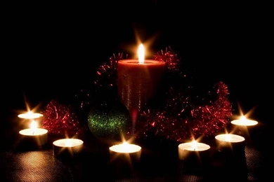 Chrisstmas Candle Light Romantic Candles Night Photos 28 ...