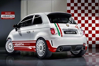 Abarth Fiat 500 Rally Rear Angle Wide Hd Wallpapers (