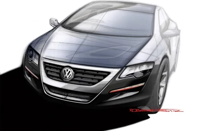 Passat Drawing Front View Desktop Wallpapers
