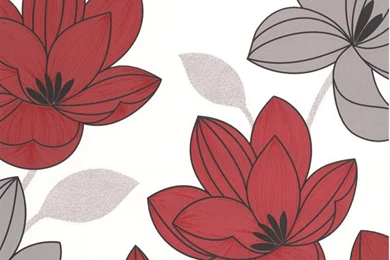 Superflora Flower Wallpapers In Red Design By Graham & Brown ...