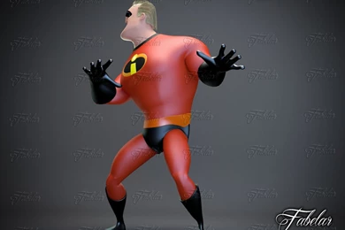 Mr Incredible Rigged 3D Model Game Ready Rigged .max CGTrader.com