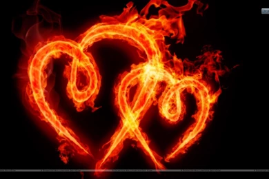 Cool Hearts With Flames