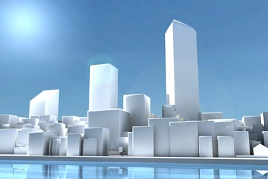 Download 1920x1200 White 3D Cityscape Wallpapers