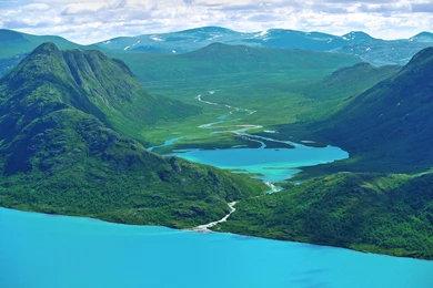 Green Valley And Blue Waters Wallpapers