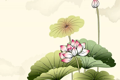 iPad Wallpapers Lotus Painting Plant & Flower, New IPad, iPad 3 ...