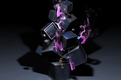 Download Wallpapers 3840x2160 Cubes, Man, Smoke, Light, Shadow ...