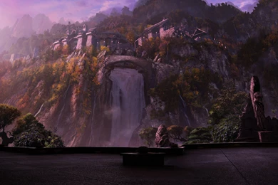 Wallpapers Rivendell The Lord Of Rings Hobbit Cg Waterfall Hd ...