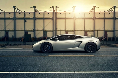 Lamborghini Car Parking Street Sunset HD Wallpapers FreeWallsUp