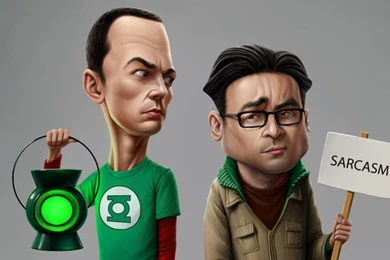 Wallpapers Leonard Bir Bang Theory Big Caricature Jim Parsons ...