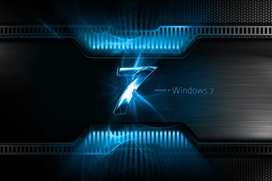 Download Wallpapers 2560x1440 Windows 7, Blue, Black, Logo, Light ...