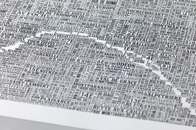 Paris Type Map – Bold & Noble
