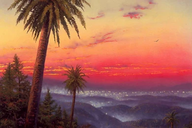 Thomas Kinkade Desert Sunset Wallpapers 1600x1200 ...