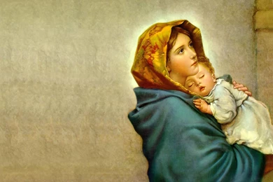 Maria Com Menino Jesus 4K HD Wallpapers