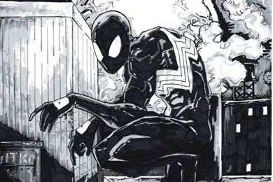 Black Suit Spider man By ChrisOzFulton On DeviantArt