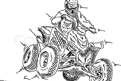 Vector Four Wheeler Jump, Isolated On Backgrounds