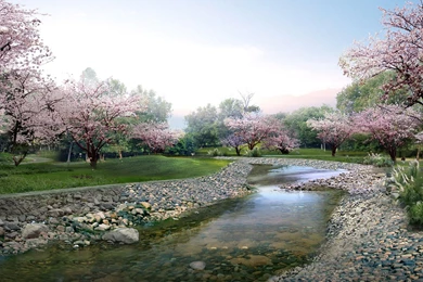 Selected Wallpapers Peach Town 12 - Landscape Wallpapers Free ...