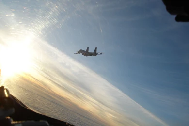 Su 27, Fighter, Sky, Clouds, Flight