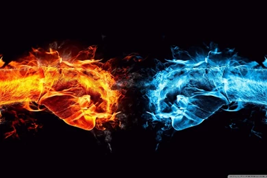 Blue And Red Fire HD Desktop Wallpapers : Widescreen : High ...