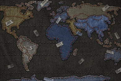 WORLD MAP ON JEANS WALLPAPER (